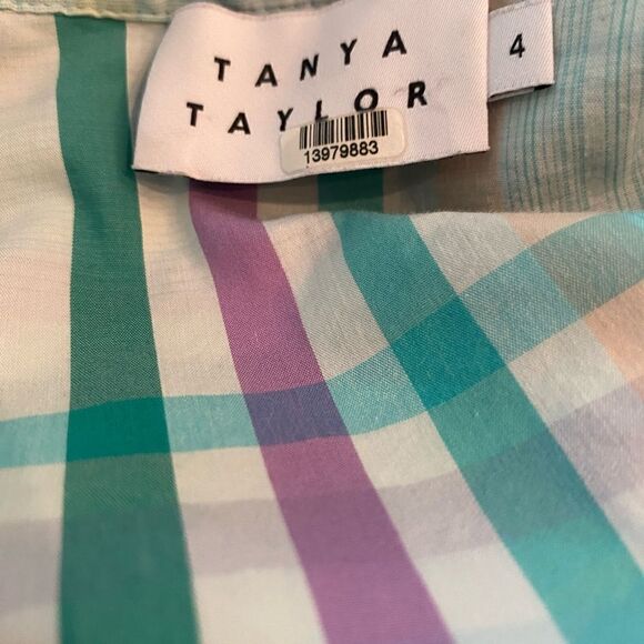 Tanya Taylor Striped Cotton Eyelet Shirt Dress  Size 4 - Picture 7 of 7